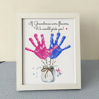 Thumbnail for If Grandmas/Moms Were Flowers Photo Frame, Kids Handprint Keepsake AA