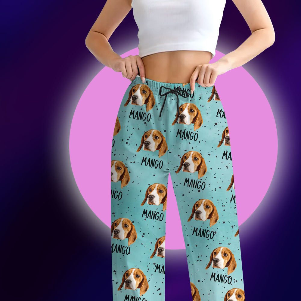 Custom Cookie Photo & Name Pajamas Set, Pet Lover Gift, Couple Gift AB