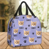 Thumbnail for Custom Paws With Dog Cat Photo Lunch Bag, Pet Lover Gift AI