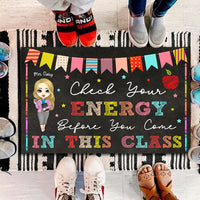 Thumbnail for Check Your Energy Teacher Doormat, DYI Classroom Decor AB