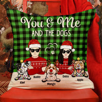 Thumbnail for Custom You & Me And The Fur Babies Dog Cat Pillow, Christmas Gift AD