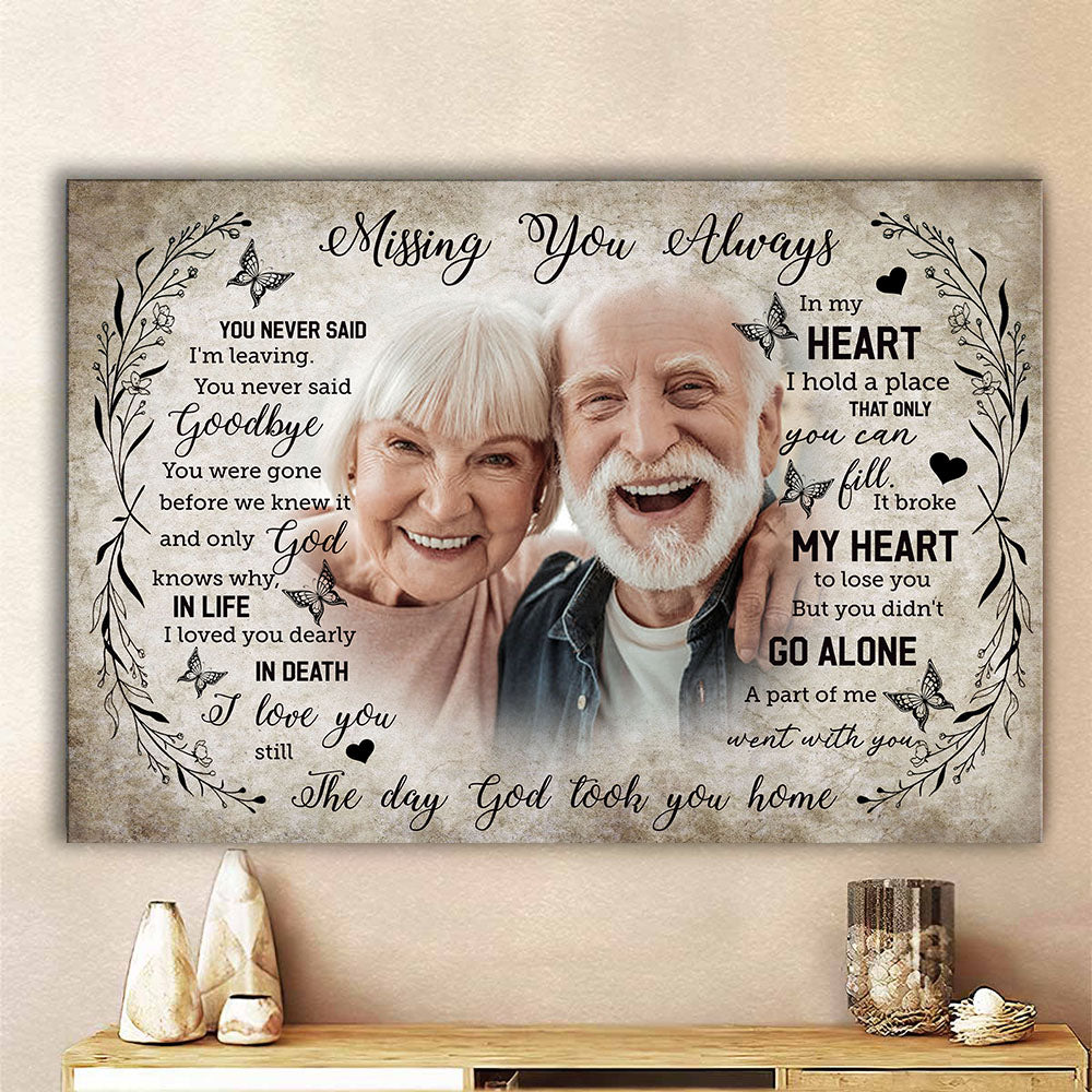 Missing You Always Memorial Personalized Canvas AK