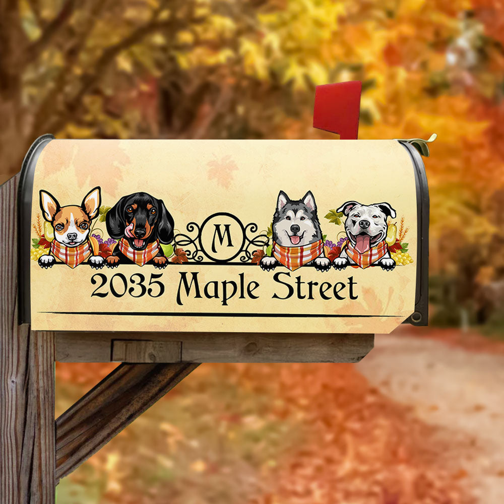 Thanksgiving Dog Cat Mailbox Cover, Pet Lover Gift AF