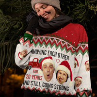 Thumbnail for Annoying Each Other Custom Couple Face Ugly Christmas Sweatshirt Gift For Lovers, All-Over-Print Sweatshirt AB