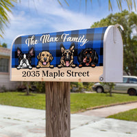 Thumbnail for Personalized Buffalo Plaid Check Mailbox Cover, Dog Lover Gift AF