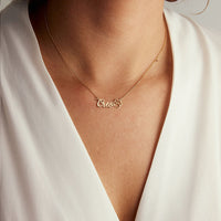 Thumbnail for Custom Name With Paws Necklace, Pet Memorial Jewelry Gift JonxiFon