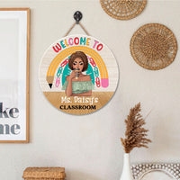 Thumbnail for Welcome To Teacher Classroom Wood Sign, DIY Gift For Back To School Z