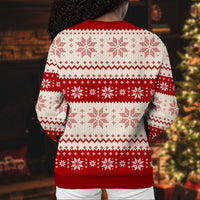 Thumbnail for Personalized Cat Mom Ugly Christmas Sweatshirt, Christmas Gift For Cat Lovers AB