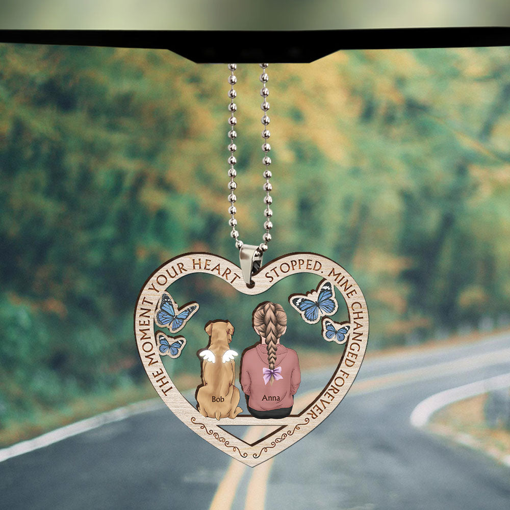 The Moment Your Heart Stopped Pet Memorial Personalized Car Ornament AE