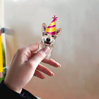 Thumbnail for Custom Photo Cute Pet Hat Magnets, Fridge Magnet, Gift For Dog Cat Lovers JonxiFon