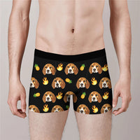 Thumbnail for Custom Face Photo Dog Cat Men's Boxer Briefs, Gift For Him AI
