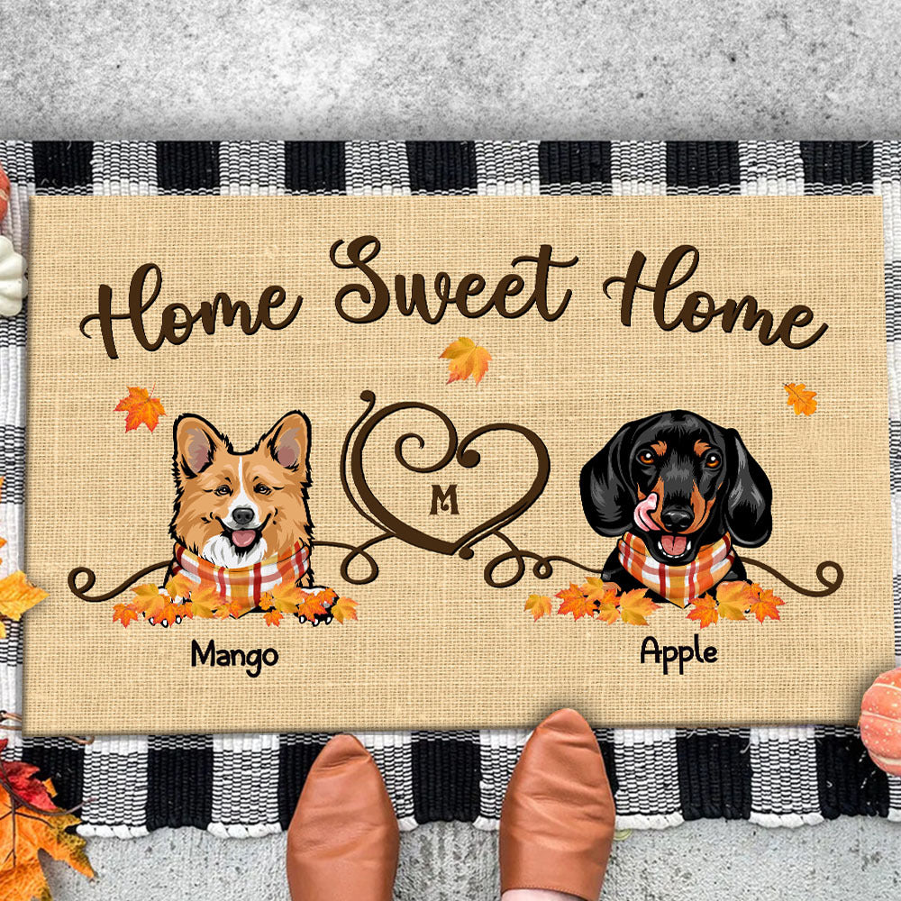 Home Sweet Home Dog Cat Fall Doormat, Funny Doormat AB