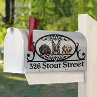 Thumbnail for Custom Home Address With Your Lovely Dogs Magnetic Mailbox Cover, Pet Lover Gift AF
