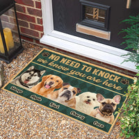 Thumbnail for Personalized No Need To Knock Dog Cat Welcome House Doormat, Gift For Pet Lovers AB