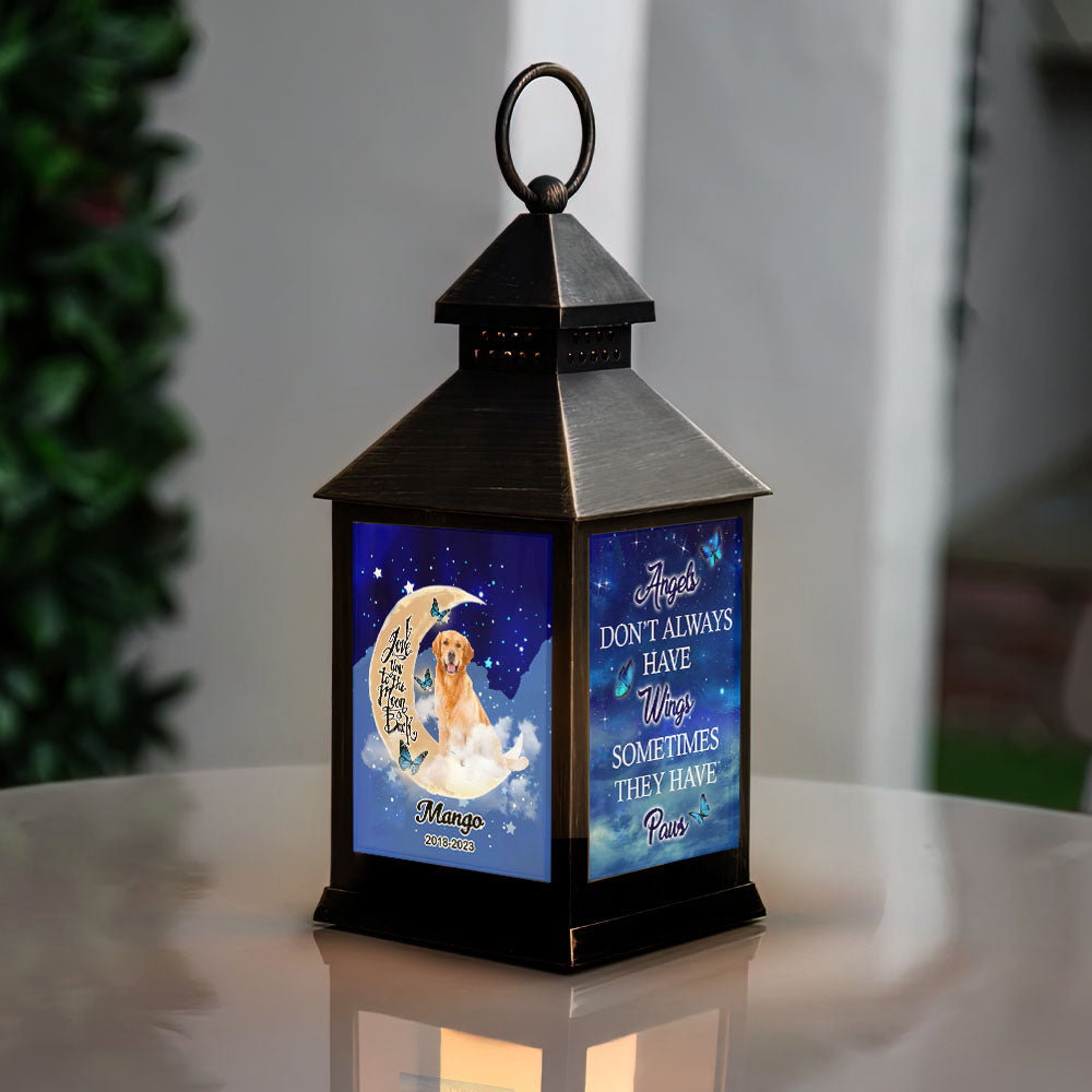 Custom Dog Photo Dont cry for me Memorial Lantern II, Pet Memorial Gift JonxiFon
