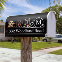 Thumbnail for Custom Family Name House Address Magnetic Mailbox Cover, Pet Lover Gift AF