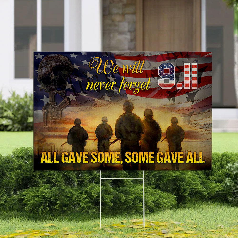 All Gave Some, Some Gave All Veteran Lawn Sign, 4th Of July Decoration AN