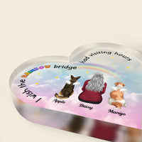 Thumbnail for The Rainbow Bridge Had Visiting Hours - Dog Memorial Gift - Heart Acrylic Plaque  - AA