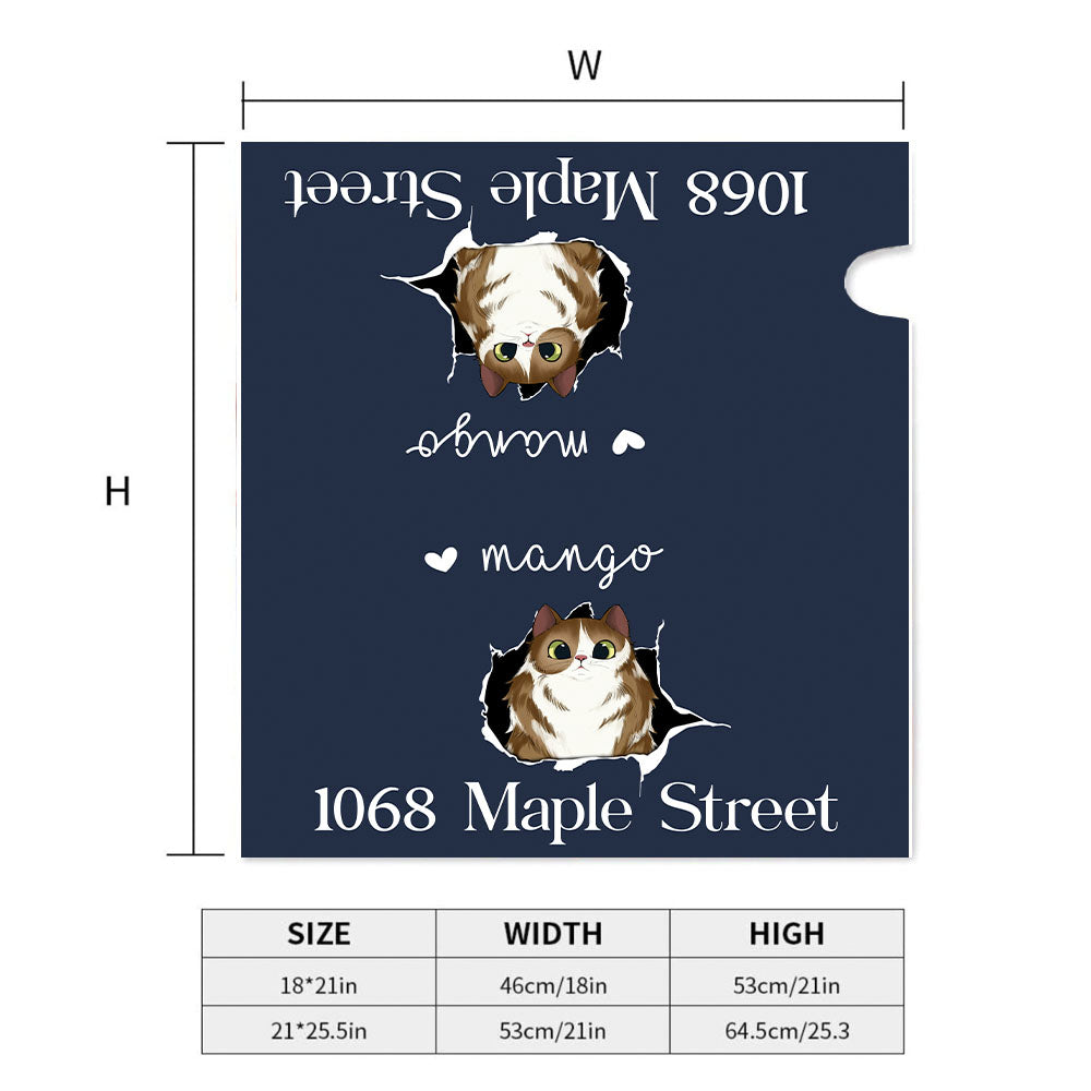 Cats Opened Here Personalized Address House Magnetic Mailbox Cover, Personalized Gift For Cat Lovers AF