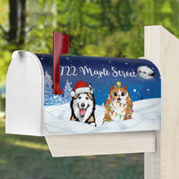 Thumbnail for The Night Sky Of Christmas Dog Cat Mailbox Cover, Winter Mailbox AF