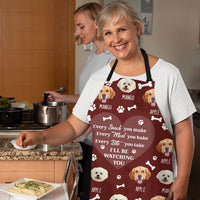 Thumbnail for Personalized I'll Be Watching You Dog Cat Face Apron, Gift For Cooking Lover AI