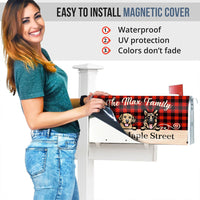 Thumbnail for Personalized Buffalo Plaid Check Mailbox Cover, Dog Lover Gift AF