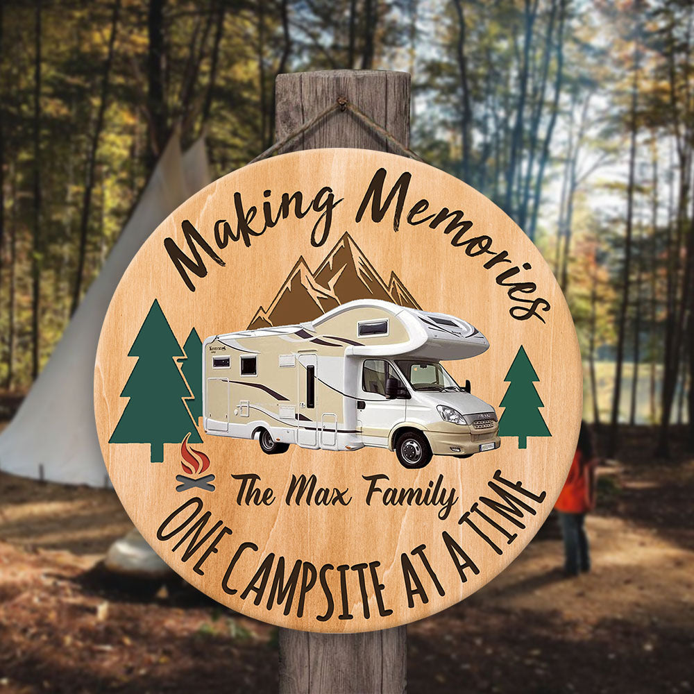 Custom Keep Calm & Camping Wooden Sign, Gift For Camper Z