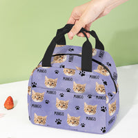 Thumbnail for Custom Paws With Dog Cat Photo Lunch Bag, Pet Lover Gift AI