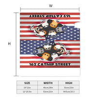 Thumbnail for Cats Opened Patriotic Address House Magnetic Mailbox Cover, Personalized Gift For Cat Lovers AF