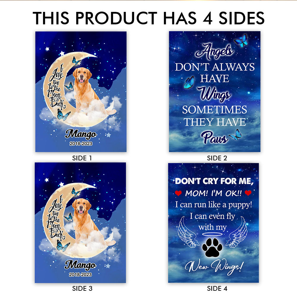 Custom Dog Photo Dont cry for me Memorial Lantern II, Pet Memorial Gift JonxiFon