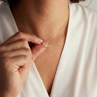 Thumbnail for Custom Name With Paws Necklace, Pet Memorial Jewelry Gift JonxiFon