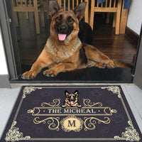 Thumbnail for Personalized Elegant Dog Lover Family Welcome Doormat, Elegant Gift For Dog Lovers AB