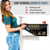 Thumbnail for Family Name In Heart With Dog Mailbox Cover, Dog lover Gift AF