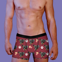 Thumbnail for Custom Face Photo Dog Cat Men's Boxer Briefs, Gift For Him AI