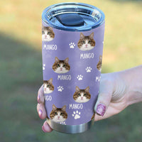 Thumbnail for Custom Dog Cat Photo With Name Tumbler, Pet Lover Gift AA