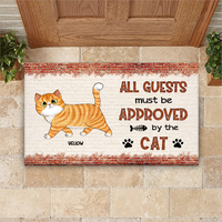 Thumbnail for Personalized All Guests Be Approved By Cats House Doormat, Decor Gift For Cat Lover AB