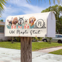 Thumbnail for Flowers With Pet Photo Mailbox Cover, Upload Photo Mailbox AF