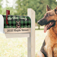 Thumbnail for Personalized Buffalo Plaid Check Mailbox Cover, Dog Lover Gift AF