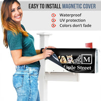 Thumbnail for Custom Dog Cat Cartoon Mailbox Cover, Dog Lover Gift AF