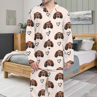 Thumbnail for Custom I Love Pet Photo Pajamas Set, Pet Lover Gift FC