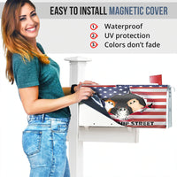 Thumbnail for Cats Opened Patriotic Address House Magnetic Mailbox Cover, Personalized Gift For Cat Lovers AF