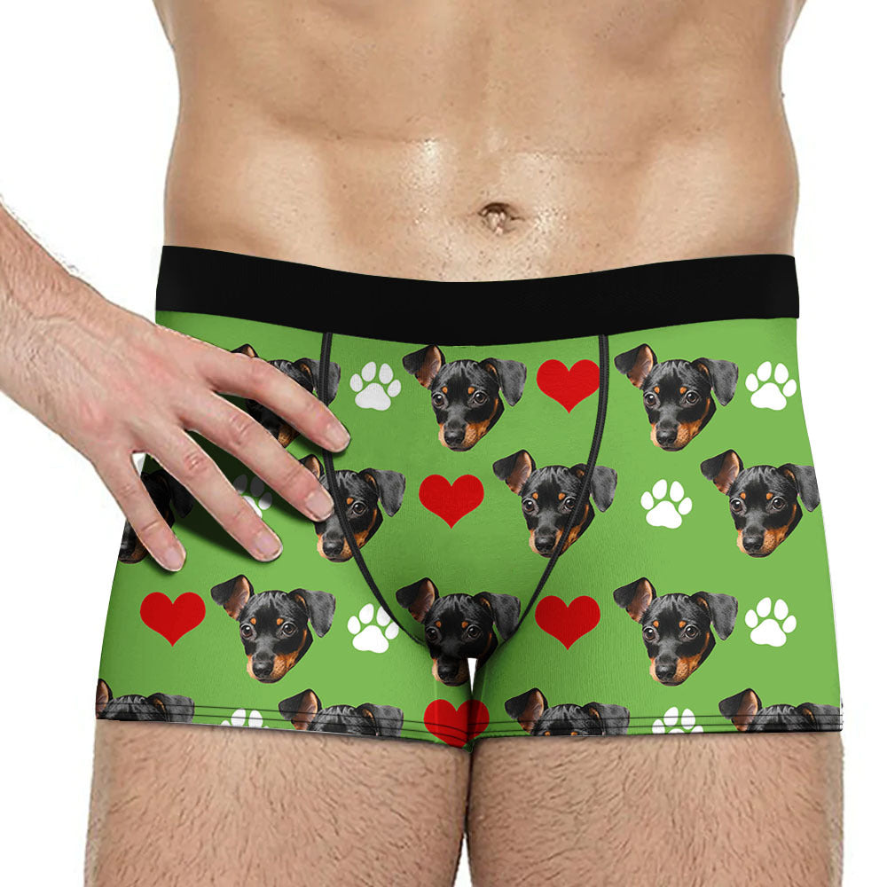 Custom Face Photo Dog Cat Men's Boxer Briefs, Gift For Him AI