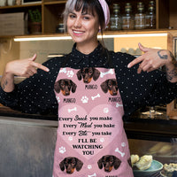 Thumbnail for Personalized I'll Be Watching You Dog Cat Face Apron, Gift For Cooking Lover AI