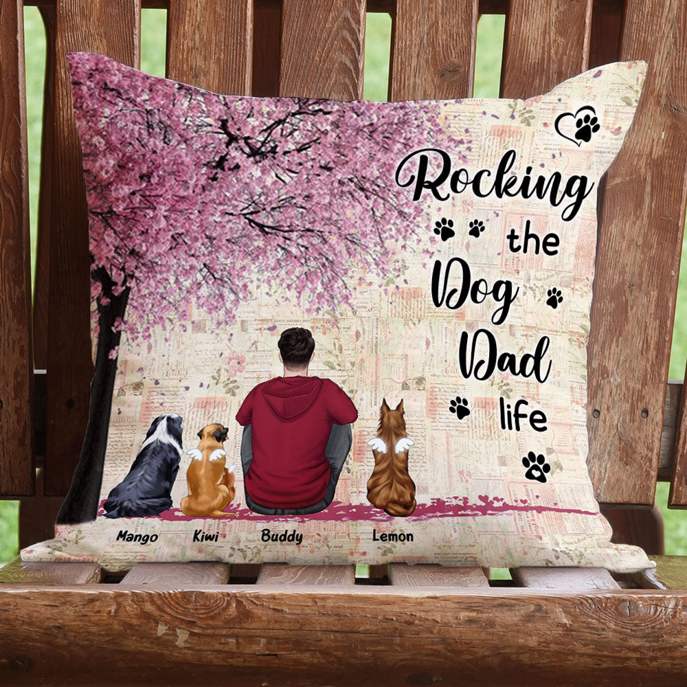 Personalized A Girl & Her Dog A Bond That Can't Be Broken Pillow, Gift For Dog Mom Dog Dad AD