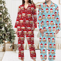 Thumbnail for Custom Christmas With Face Photo Family Pajama Pants, Christmas Gift AB