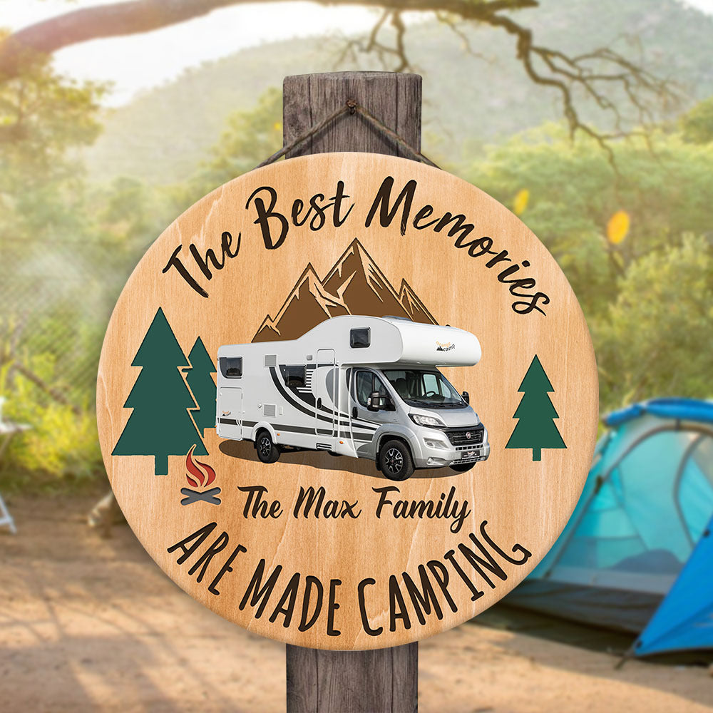 Custom Keep Calm & Camping Wooden Sign, Gift For Camper Z