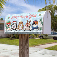 Thumbnail for Winter Sky With Dog Cat Mailbox Cover, Christmas Decor AF