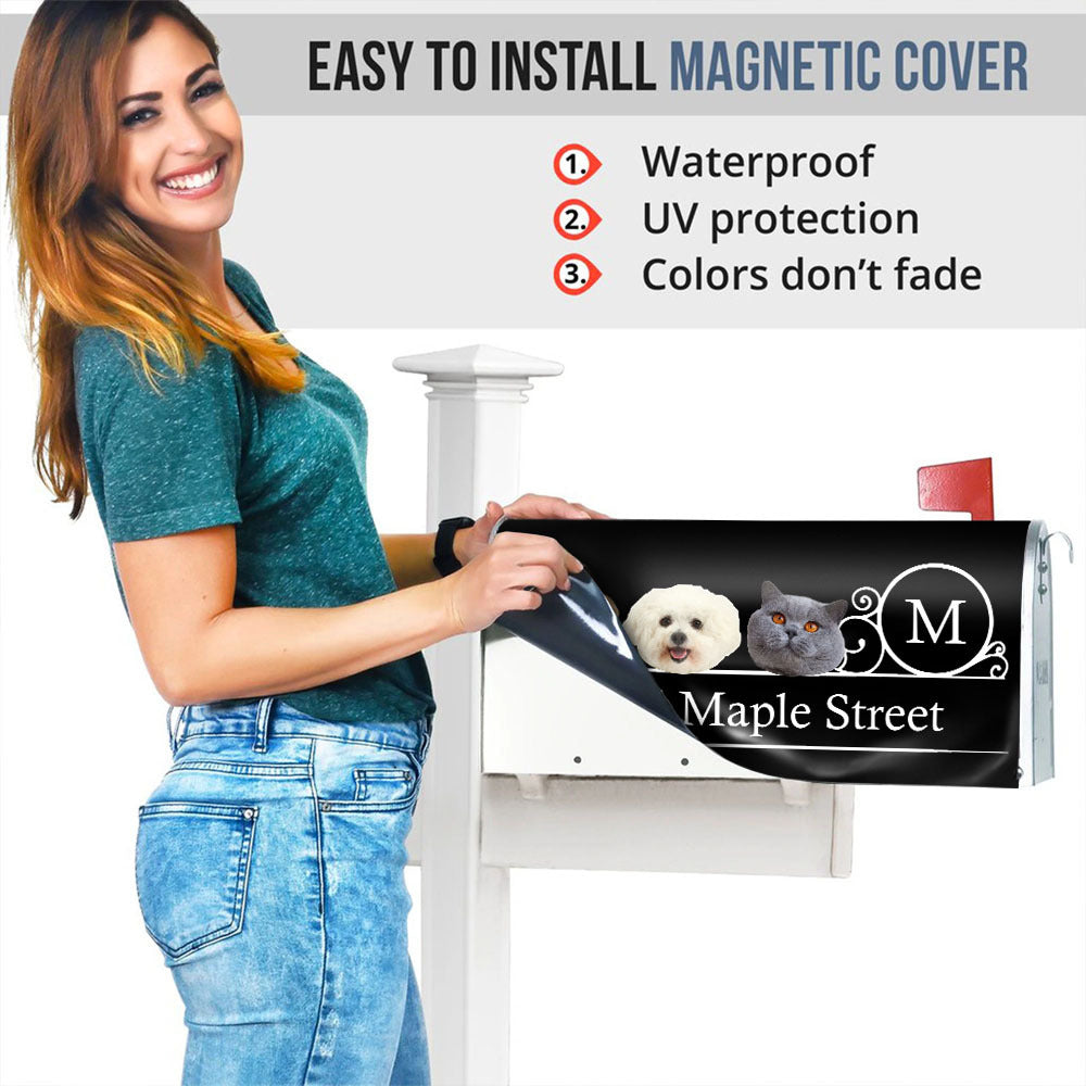 Custom Big Head Cutout Photo Dog Cat Mailbox Cover, Christmas Gift AF