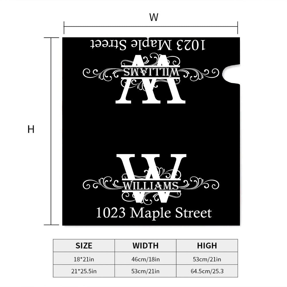 Custom Family Name Monogram Mailbox Cover, Gift For Family AF