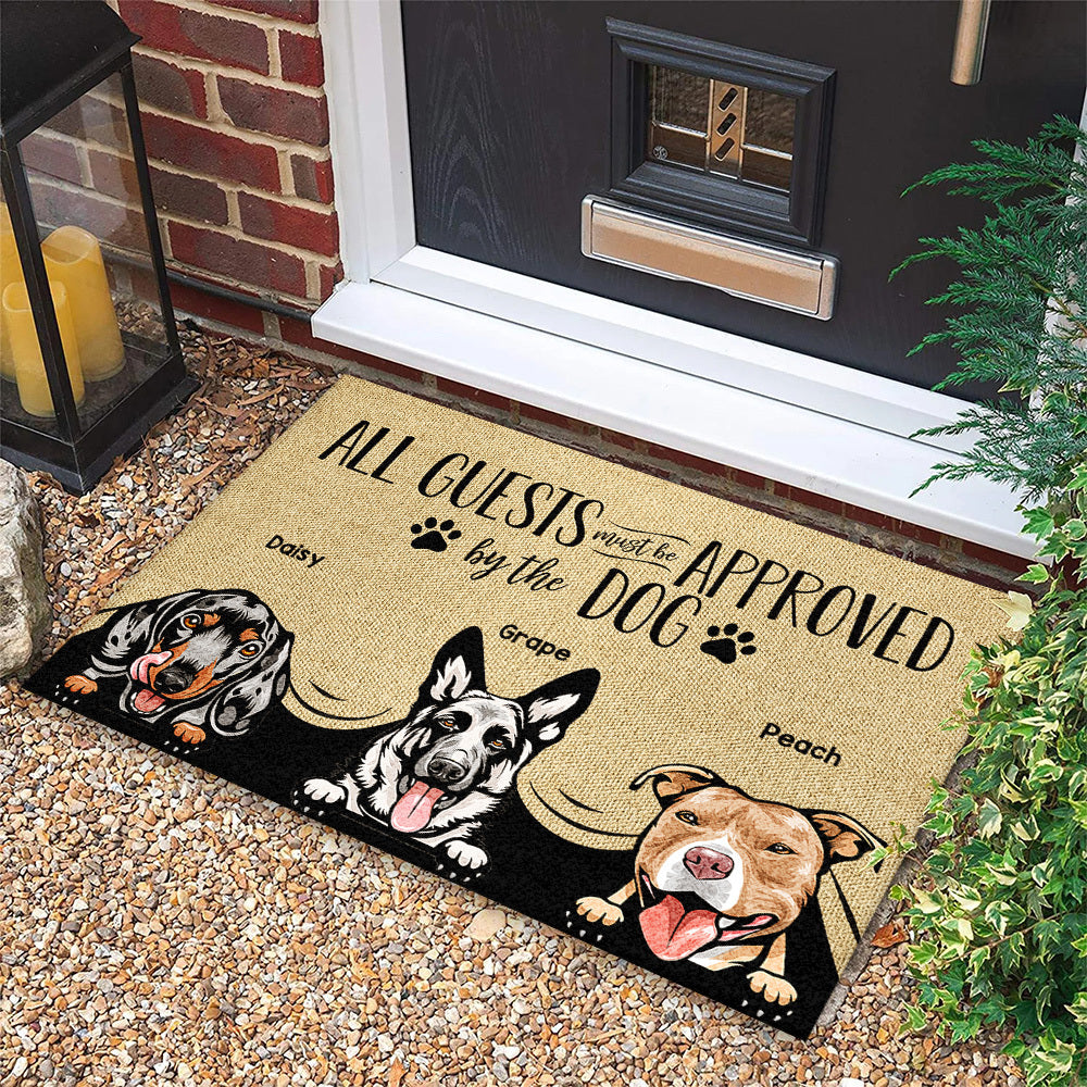Approved By The Dog Custom Doormat, DIY Gift For Dog Lovers AB